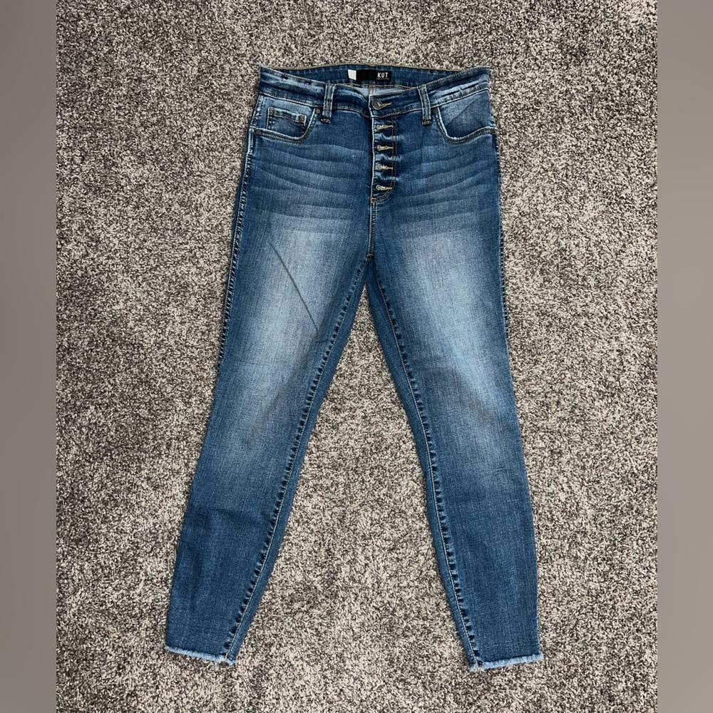 Kut from the Kloth High Rise Blue‎ Jeans with Tapered Leg